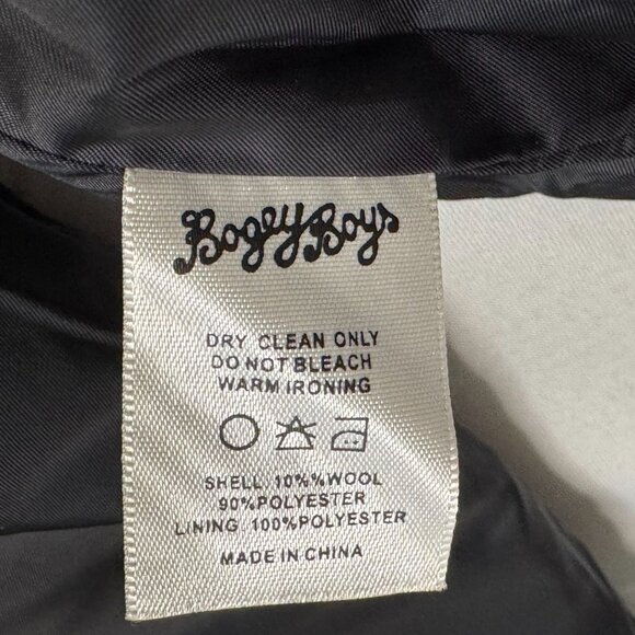 Bogey Boys Blue Black Ivory Sage Green Hounds Tooth Weekend Golf Jacket Size L - Picture 16 of 16